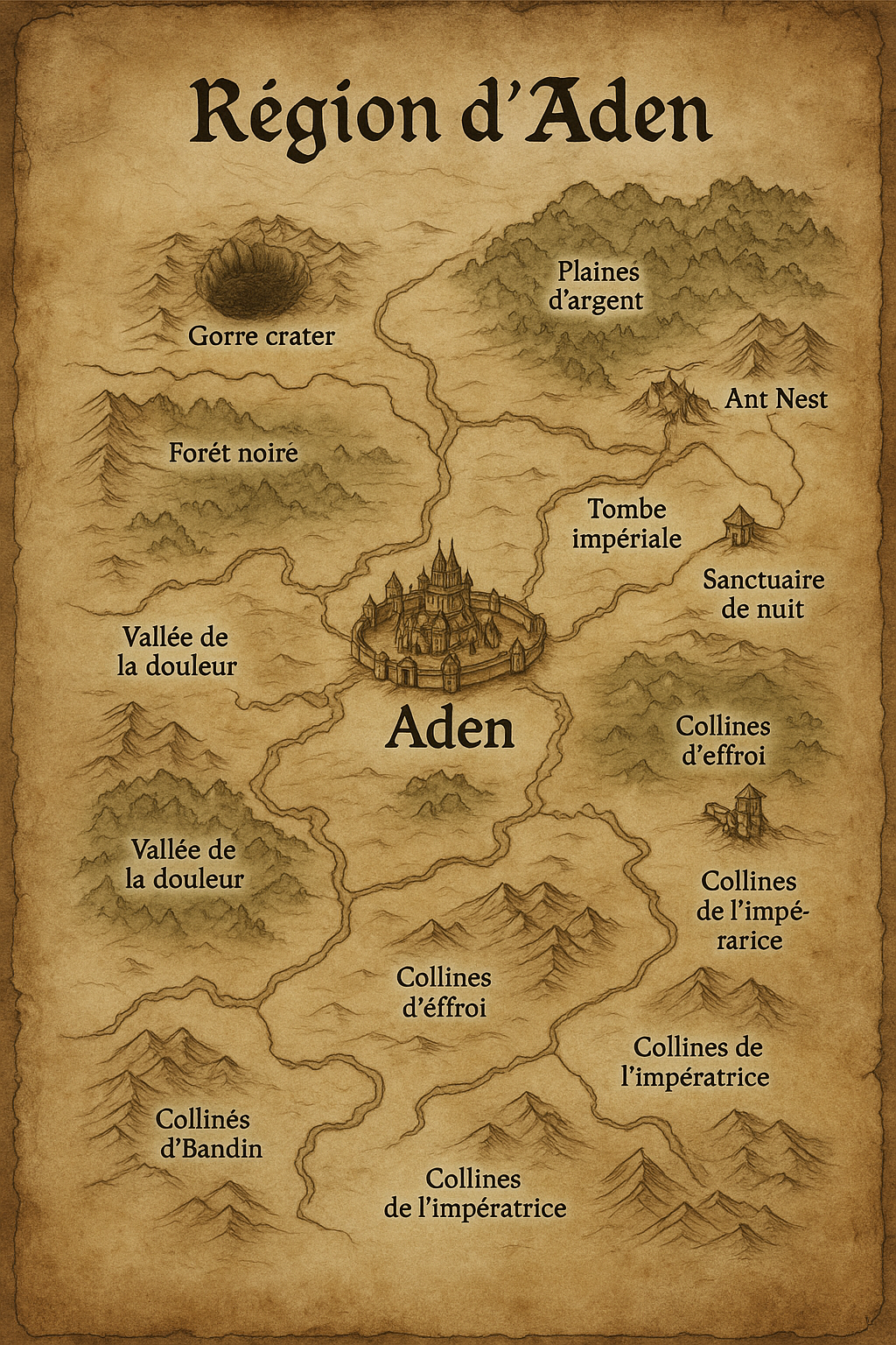 Carte : Région d’Aden