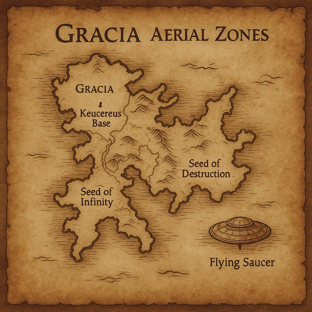 Carte : Gracia & zones aériennes