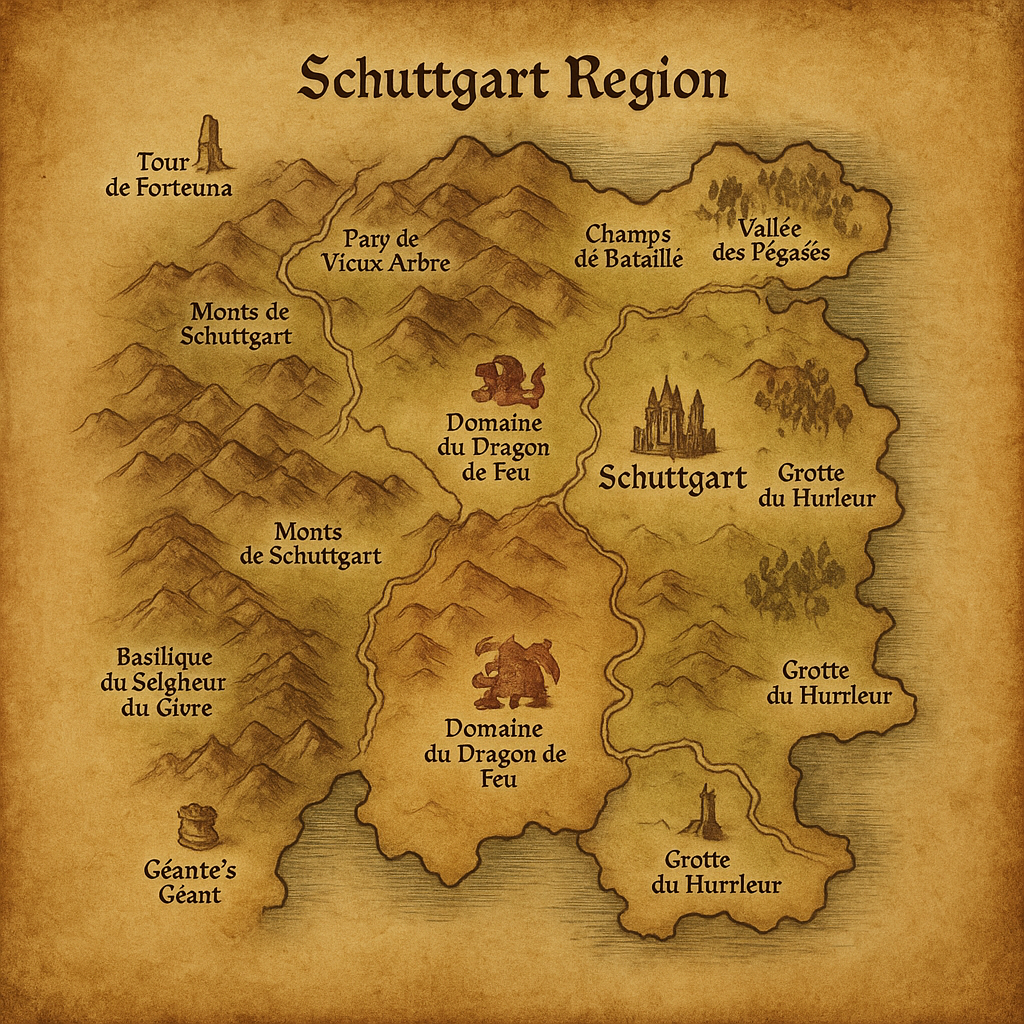 Carte : Région de Schuttgart